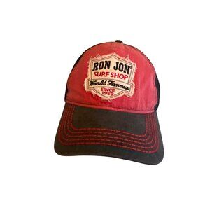 Ron Jon Surf Shop Red & Black Adjustable Baseball Cap One Size Fits Most